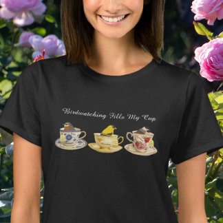 T-shirt Conception de tasse à thé pour ornithologue L'obse