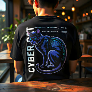 T-shirt Conception de technologie futuriste pour chat cybe