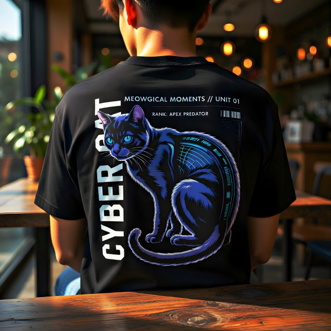 T-shirt Conception de technologie futuriste pour chat cybe (Créateur téléchargé)