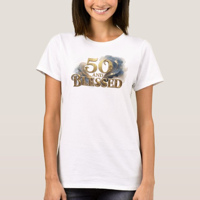 T-shirt Conception de tee-shirt graphique Fun & Funky 50 E (Devant)