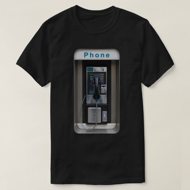 T-shirt Conception de téléphone public rétro, Art de cabin (Design devant)
