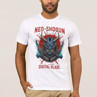 T-shirt Conception de tête esthétique rouge et noir Cyberp