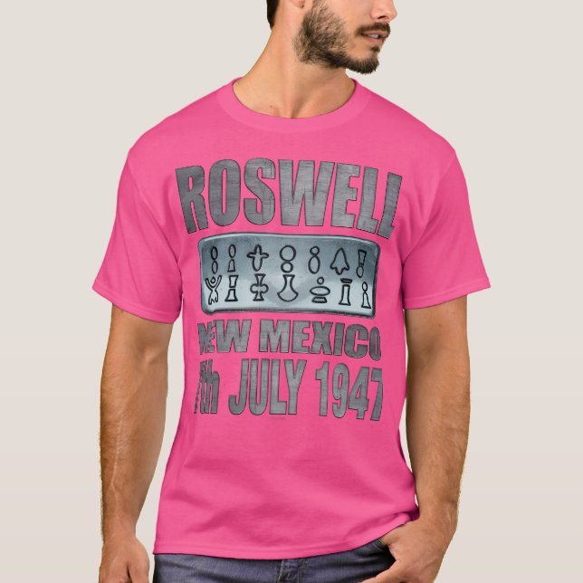 T-shirt Conception de texte Alien Roswell (Devant)