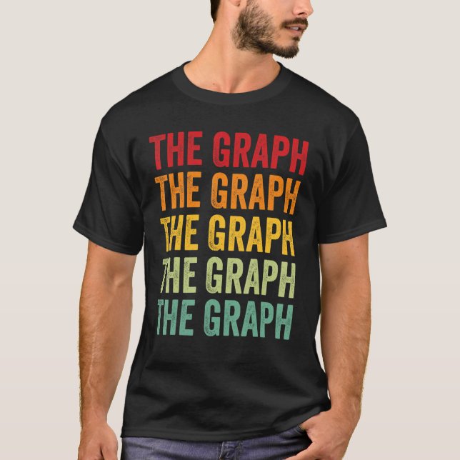 T-shirt Conception de texte arc-en-ciel crypto The Graph (Devant)