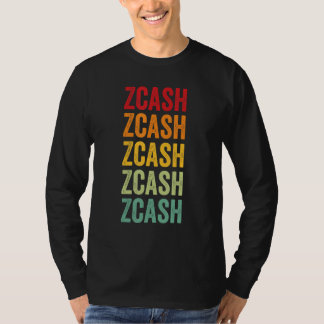 T-shirt Conception de texte arc-en-ciel Crypto Zcash