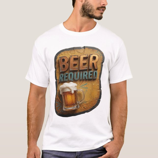 T-shirt Conception de texte BIÈRE REQUISSE frappante (Devant)