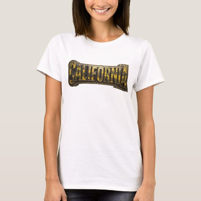 T-shirt Conception de texte CALIFORNIA Orange propre (Devant)