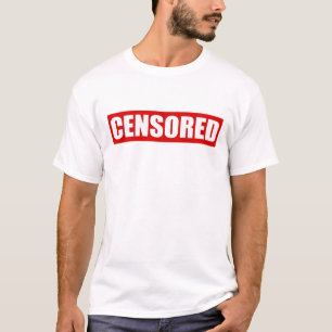 T-shirt conception de texte censuré