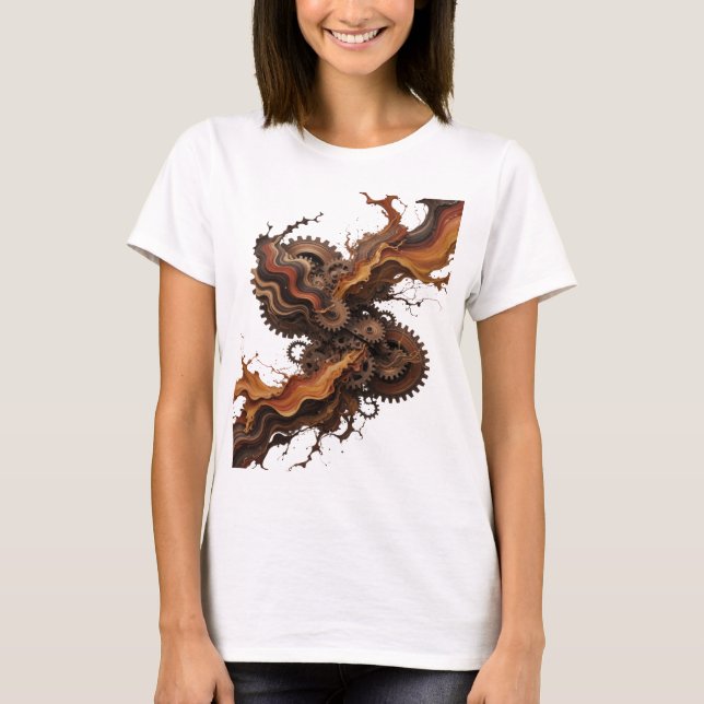 T-shirt Conception de texte CHOCOLAT ARGENTÉ GEARS AND WAV (Devant)