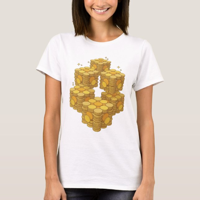 T-shirt Conception de texte Classique Or UNKNOW (Devant)