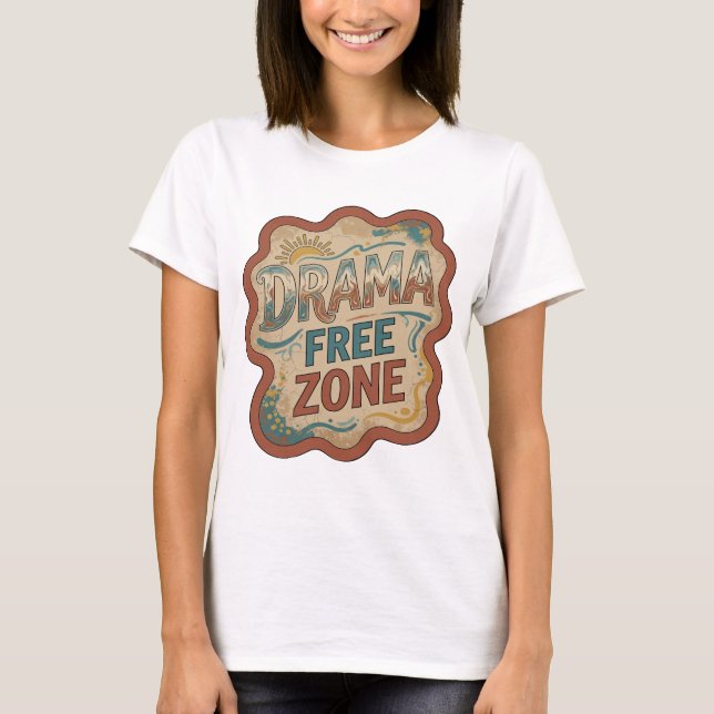 T-shirt Conception de texte de ZONE SANS DRAME Orange Dyna (Devant)
