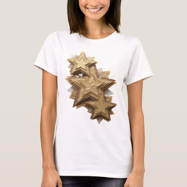 T-shirt Conception de texte ÉTOILES DORÉES ÉCLATANTES Arge (Devant)