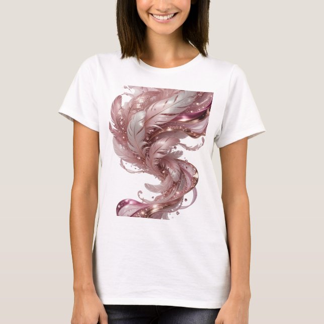 T-shirt Conception de texte FANTASY FEATHERS Or Frais (Devant)