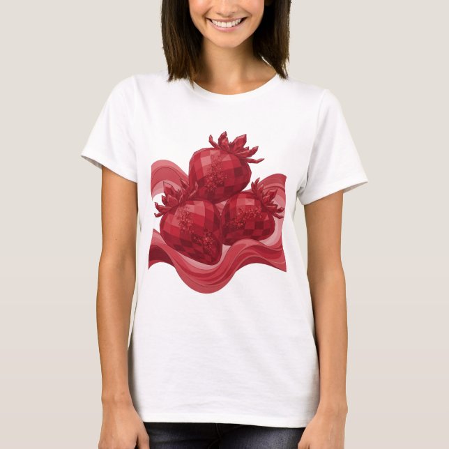 T-shirt Conception de texte FRAISES CRISTAL ROSE GENIAL (Devant)