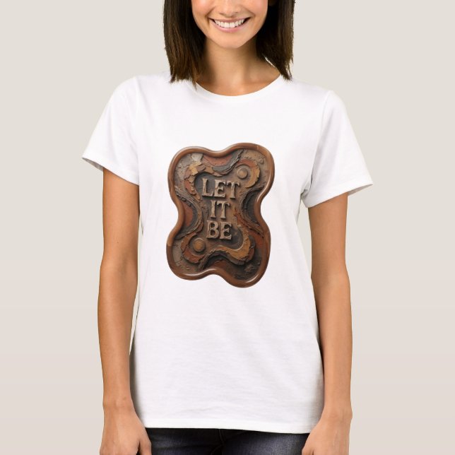 T-shirt Conception de texte Fresh Silver LET IT BE (Devant)