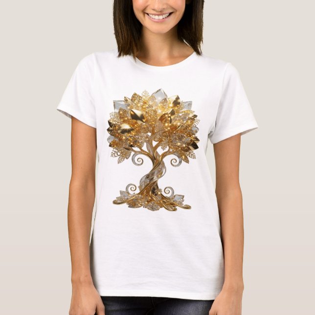 T-shirt Conception de texte ICONIQUE ARBRE DE VIE en argen (Devant)