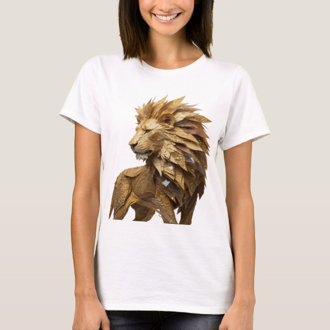 T-shirt Conception de texte LION ROI Argenté (Devant)