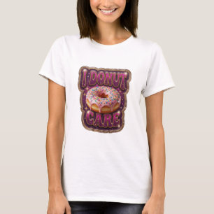 T-shirt Conception de texte lisse violet JE M'EN FICHE