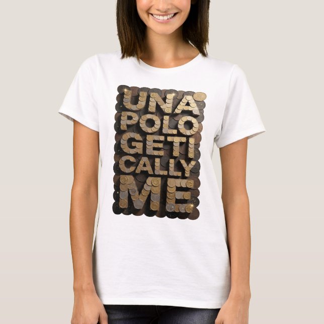 T-shirt Conception de texte ME SANS EXCUSE Or Clair (Devant)