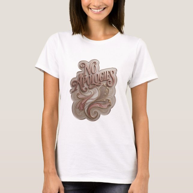 T-shirt Conception de texte Or Propre SANS EXCUSES (Devant)
