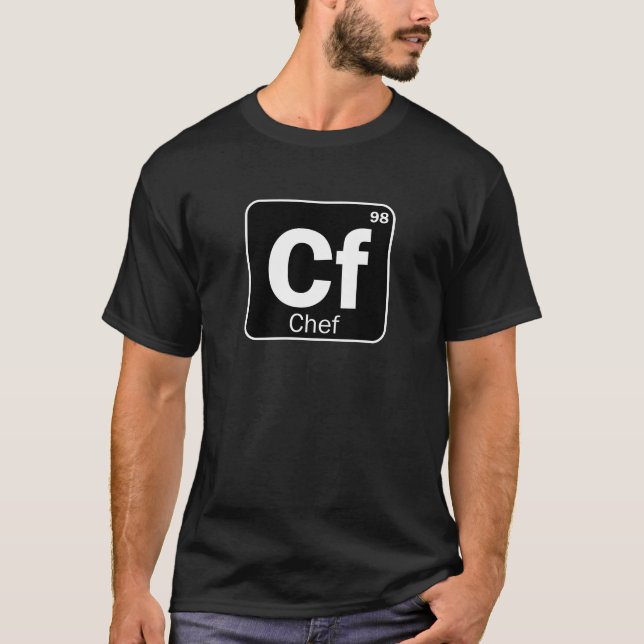 T-shirt Conception de texte périodique par le chef et le c (Devant)