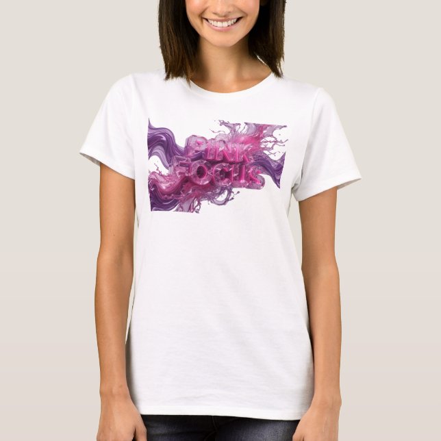 T-shirt Conception de texte PINK FOCUS Rose Spirituel (Devant)