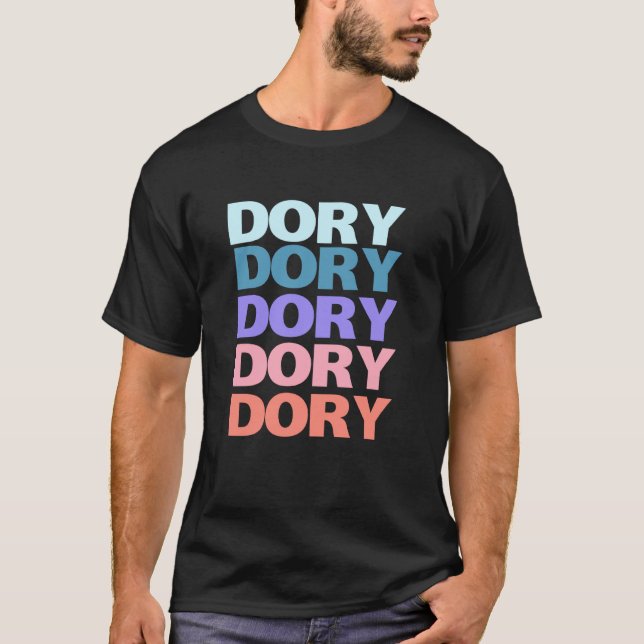 T-shirt Conception de texte répétée moderne drôle Dory (Devant)