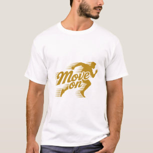 T-shirt Conception de texte Retro Move On avec flèche et é