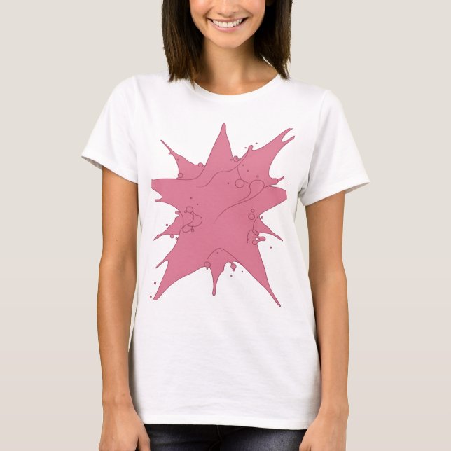 T-shirt Conception de texte Rose ÉCLABOUSSURE Rose Snappy (Devant)