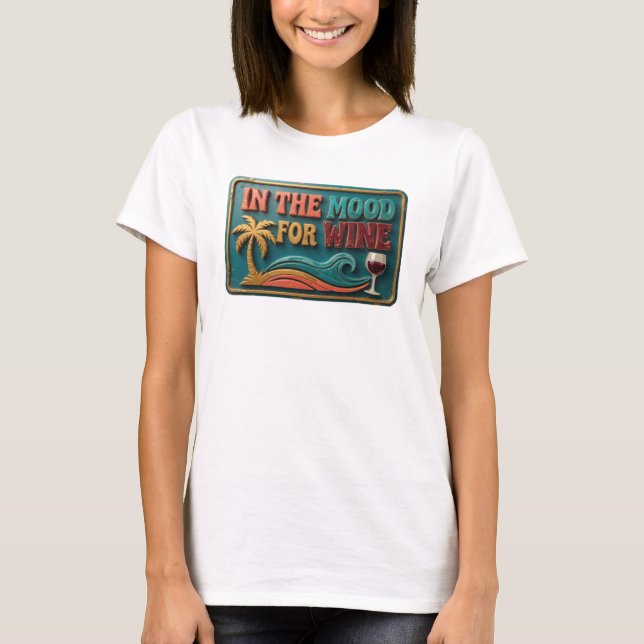T-shirt Conception de texte sarcelle enjoué DANS L'AMBIANC (Devant)