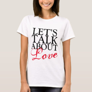 T-shirt Conception de texte simple "PARLONS D'AMOUR"