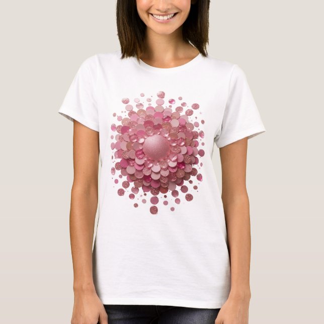 T-shirt Conception de texte SPHÈRE BRILLANTE Rose Drôle (Devant)