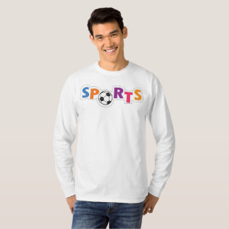 T-shirt Conception de texte sportif coloré avec un ballon