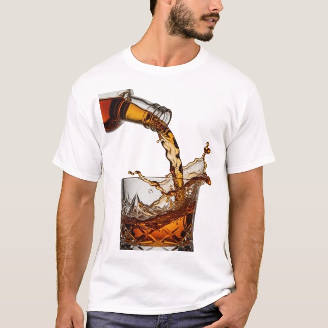 T-shirt Conception de texte Trendy Silver WHISKY SPLASH (Devant)
