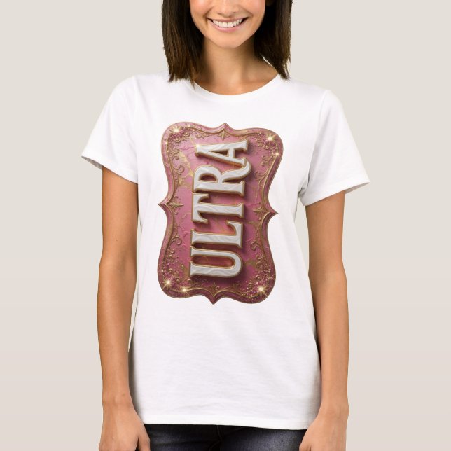 T-shirt Conception de texte ULTRA Or Artistique (Devant)