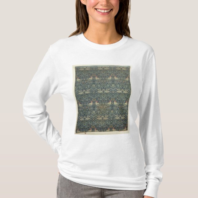 T-shirt Conception de tissu de colombe et de Rose, c.1879 (Devant)