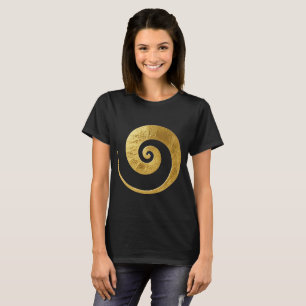 T-shirt Conception de tourbillon doré