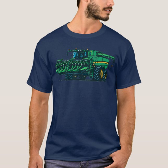T-shirt Conception de tracteur vectoriel (Devant)