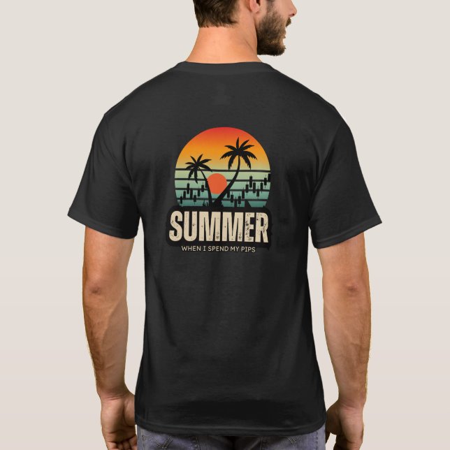 T-shirt Conception de trader | Été | Drôle (Dos)