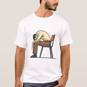 T-shirt Conception de travailleur épuisé qui fond