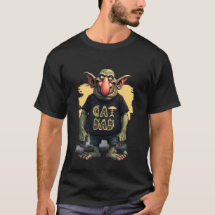 T-shirt Conception de troll papa de chat drôle pour les ho