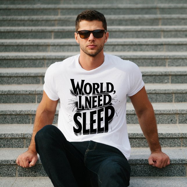 T-shirt Conception de typographie amusante pour « Monde, j (Créateur téléchargé)