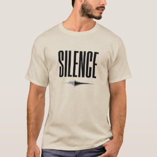 T-shirt Conception de typographie audacieuse 'Silence' min