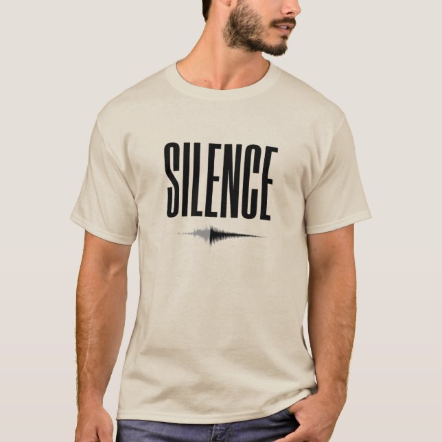 T-shirt Conception de typographie audacieuse 'Silence' min (Devant)
