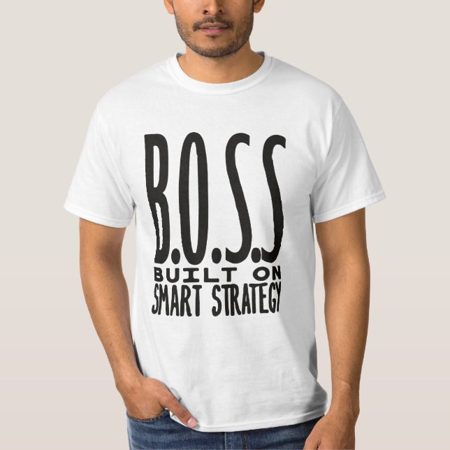 T-shirt Conception de typographie Boss Construit sur une S (Devant)