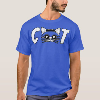 T-shirt Conception de typographie de chat