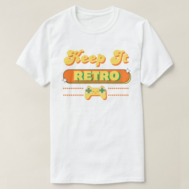 T-shirt Conception de typographie de jeu rétro (Design devant)