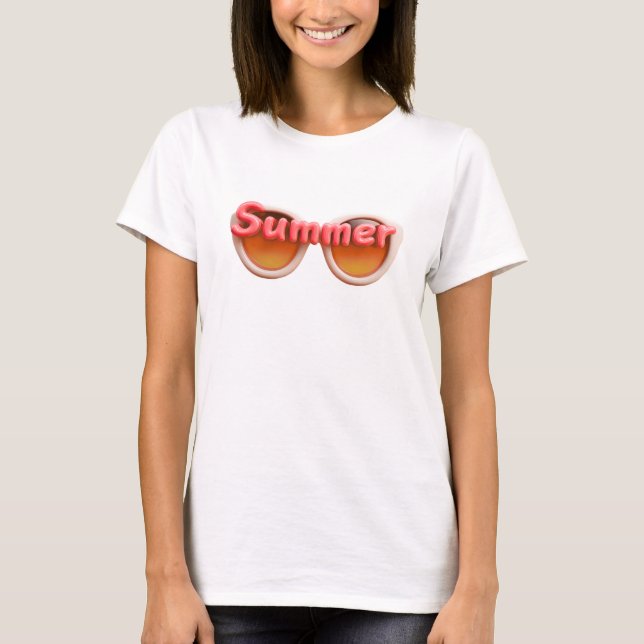 T-shirt Conception de typographie de lunettes de soleil d' (Devant)