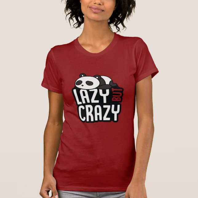 T-shirt Conception de typographie de panda paresseux mais  (Devant)