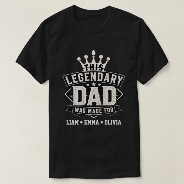 T-shirt Conception de typographie de papa légendaire vinta (Design devant)